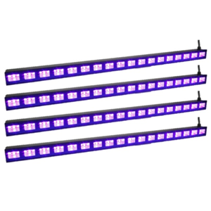 Blacklight par 18x3W set 4 stuks